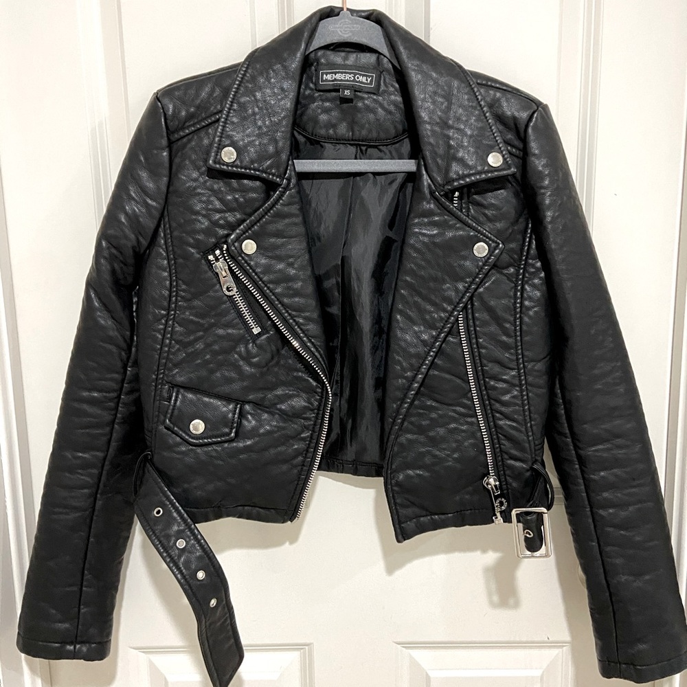 Members only vegan leather jacket